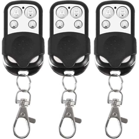 ZVD-Lot de 3 télécommandes universelles pour Portail Automatique fréquence 433,92 MHz Code Fixe, 4 Boutons pour contrôler jusqu'à 4 Portes (1/4)