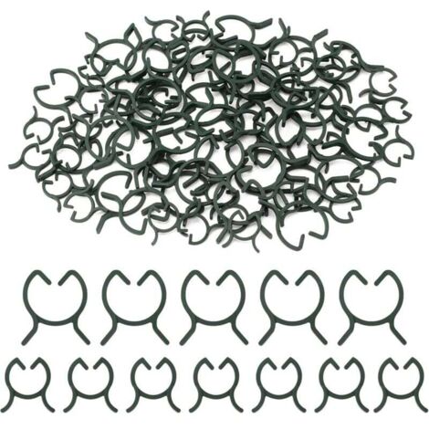 Lot de 200 clips de tuteurage pour plantes, attaches pour tomates, attaches pour plantes grimpantes, clips de fixation pour plantes pour extérieur, clips de jardin, pour fruits, légumes, tomates
