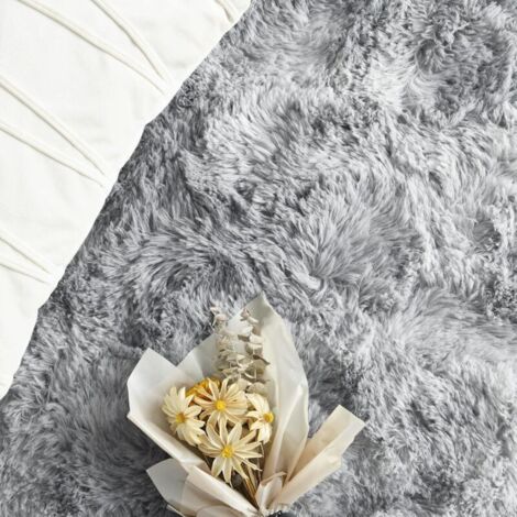 Tapis Moelleux Shaggy 90x280 Cm - Gris Foncé, Antidérapant, Lavable En Machine - Salon, Chambre, Couloir