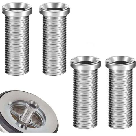4 Pièces Vis pour Panier D'évier 35mm Acier Inoxydable Vis Creuse Vis de Bonde pour la Vis Évier Panier Vis Accessoires de Fixation pour Cuisine Lavabo(Argent)- (1/4)