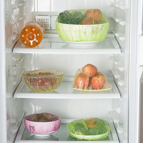 90 Pièces Élastiques Couvercles En Plastique Pour Bols - Housses Alimentaires Réutilisables Pour Fruits Légumes Et Conservation