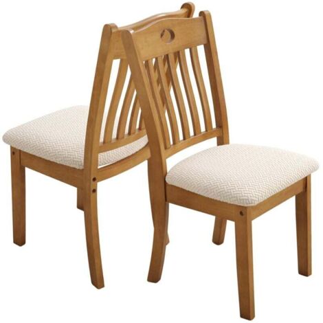 HOMECOVER Housse Assise Chaise Lot De 2,Extensibles Jacquard Housse De Chaise Amovibles Lavables pour Salle à Manger Cuisine Bureau Hôtel-Le Noir-Lot de 2