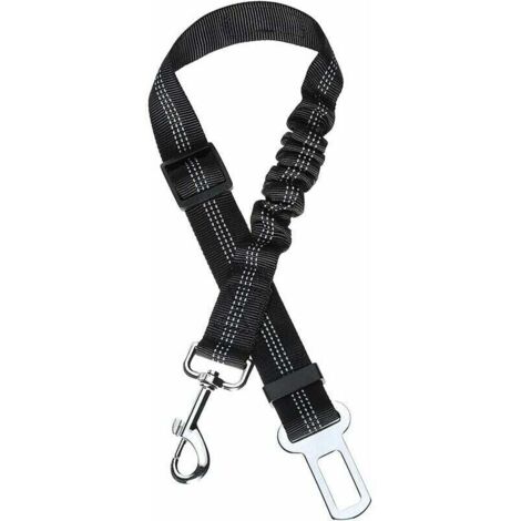 ZVD-Ceinture pour Chien Ceinture Chien Voiture avec Système d'absorption des Chocs et Mousqueton Solide Réglable Harnais pour Chien et Chat, Noir (1/4)