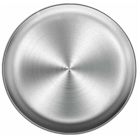 Plaque à pizza en acier inoxydable, plaque de cuisson à pizza ronde, plaque de cuisson à pizza en acier inoxydable, plateau de rangement rond en métal multifonctionnel, plaque de cuisson à pizza 26 cm