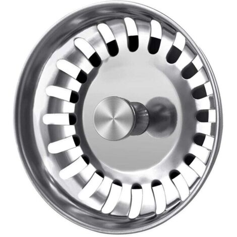 Bouchon d'évier de cuisine, diamètre 79 mm, filtre d'évier de cuisine, crépine universelle en acier inoxydable, filtre d'évier pour la cuisine, bouchon d'évier, crépine de cuisine (1/4)