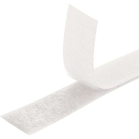 ZVD-Velcro [Blanc] Ruban de couture double face [3 m x 25 mm] Velcro [Non autocollant] Super résistant et durable pour la couture, les vêtements, l'artisanat et le bricolage