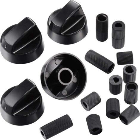 Lot de 1 bouton de cuisinière, boutons de cuisinière à gaz pour presque toutes les plaques de cuisson, boutons de cuisinière universels, cuisinières à gaz, fours (1/4)
