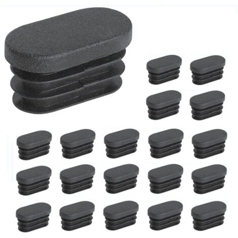 100 Stück 15 x 30 mm Kunststoff-Endkappen, für Rohre, Möbelbeine, ovale Endkappen, für Kunststoff-Stuhlbeinkappen, für ovale Rohre (1/4)