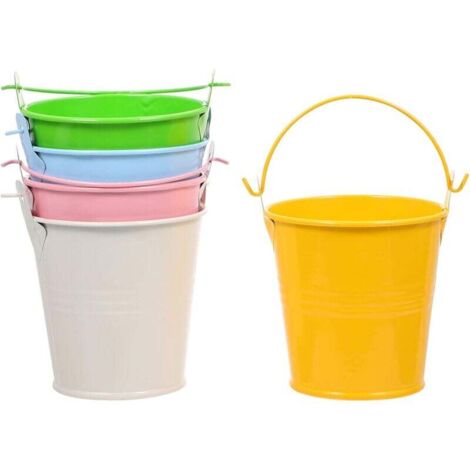 ZVD-5 Pièces Pots de Fleurs Suspendus en Métal, Seaux de Jardin pour Balcon et Plantes (1/4)