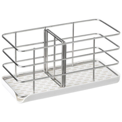 Porte-éponge en acier inoxydable 304, organisateur d'évier de cuisine multifonctionnel, plateau de drainage, porte-savon, planche suspendue réglable