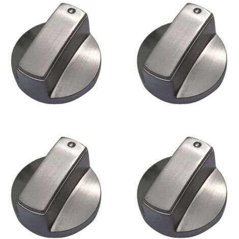 ZVD-Lot de 4 boutons de cuisinière à gaz universels en métal pour cuisinière à gaz - 6 mm (1/4)
