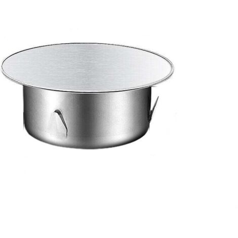 Lot de 2 bouchons borgnes pour tuyaux de poêle, acier inoxydable haute densité, 55 mm, argent, couvercle de trou de cheminée en acier inoxydable