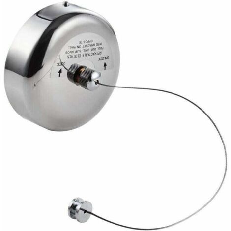 Étendoir à linge télescopique, acier inoxydable, chrome poli, extensible, réglable, 2,8 m, pour balcon intérieur et extérieur (1/4)
