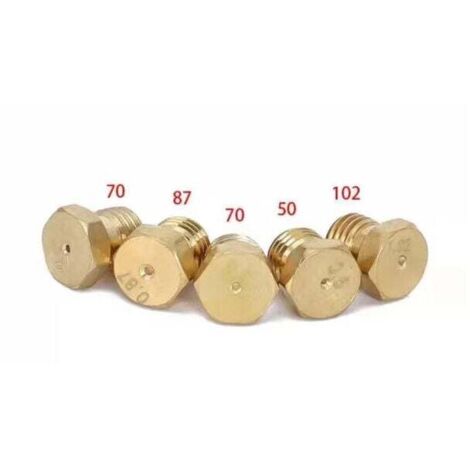 5 pièces de gaz-butane universel [1 x 0,5, 1 x 0,7, 1 x 0,7, 1 x 0,87, 1 x 1,02], kit de conversion de gaz, kit de conversion de gaz GPL, kit de conversion de gaz propane et butane (1/4)