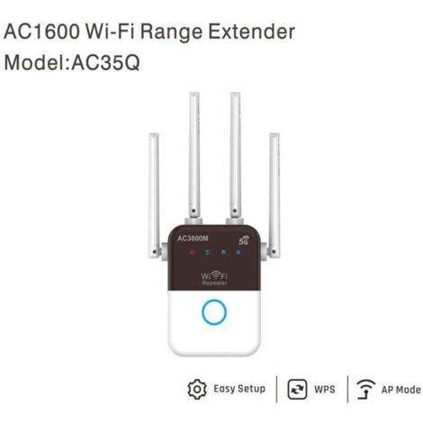Répéteur réseau 5G double bande ZVD-AC3800M avec quatre antennes, amplificateur de signal Wi-Fi sans fil AC35 (1/4)