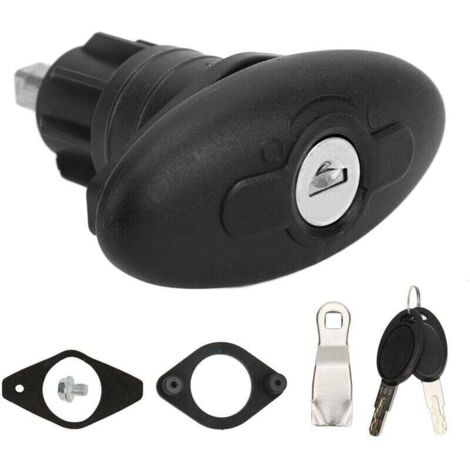 Serrure de porte de cabine Jiawu RV, serrure de porte de cabine à compression ovale en nylon et alliage de zinc de 30 mm pour camping-car, caravane, yacht (1/4)
