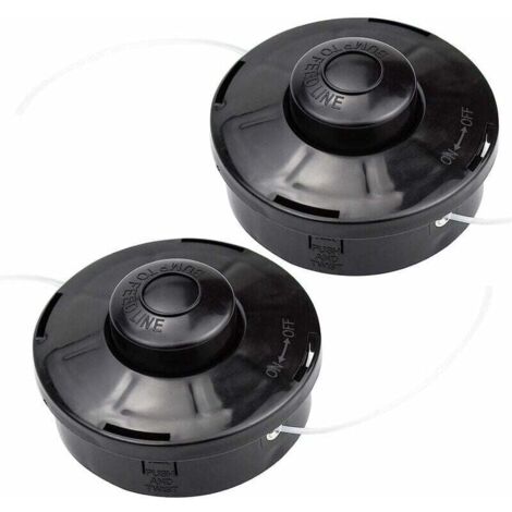 Lot de 2 Tête de débroussailleuse Universelle Nylon Bobine de Rechange de Tondeuse Débroussailleuse Tête De Coupe M10 X 1,25 pour Débroussailleuse Thermique à Essence - (1/4)