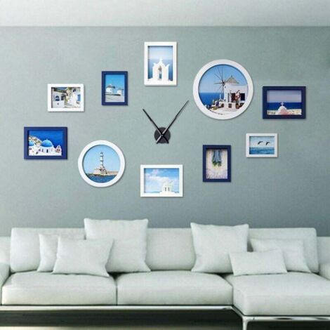 Grande Horloge Murale Noire - Longues Aiguilles - Design Moderne