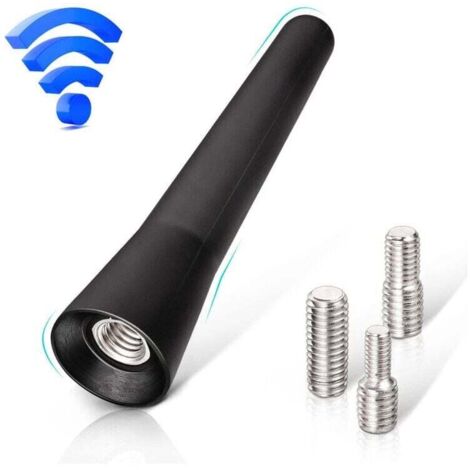 Antenne de voiture Ahlsen Antenne radio DAB FM pour voiture Antenne de voiture courte de 6,5 cm avec puissante fonction de réception FM/AM/DAB, (1/4)