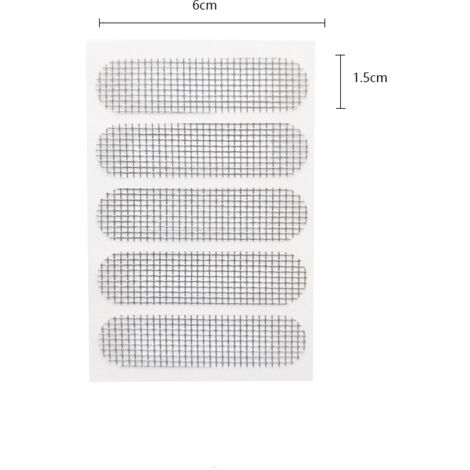 20pcs Ruban Adhesif Reparation Moustiquaire, Patch Repare Moustiquaire Réparation de Fenêtre Kit de Moustiquaire Adhesive Reparation (trou de roulement blanc) (1/5)