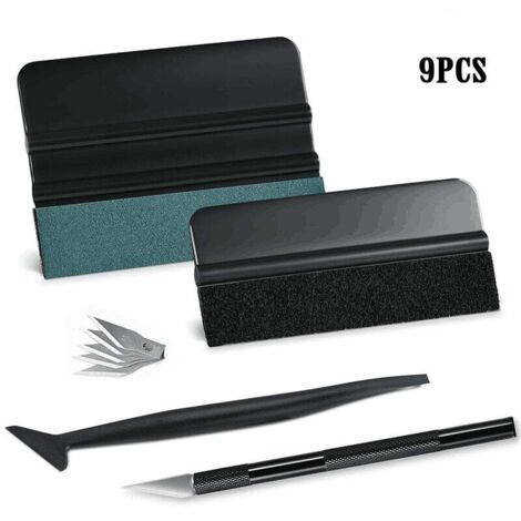 Ensemble de raclettes pour accessoires de voiture par – Outil multifonction haut de gamme pour appliquer ou gratter avec un cutter et des raclettes en plastique (1/4)