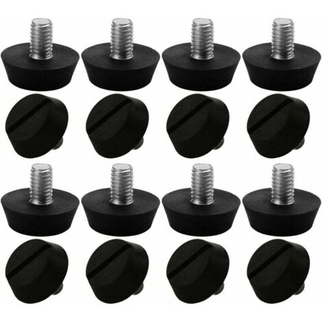 Lot de 16 pieds de meuble réglables, base de nivellement, pieds de table, pieds de chaise, protection de sol réglable M6 x 10 x 20 mm