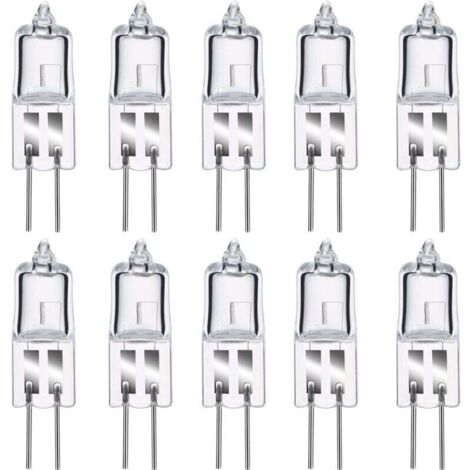 Ampoules Halogènes G4, Lampe de Base à Broche Halogène G4 12V 20W, 2800K Blanc Chaud Gradable G4 Lampe à Capsule Transparente Lot de 10 [Classe énergétique C] (1/5)