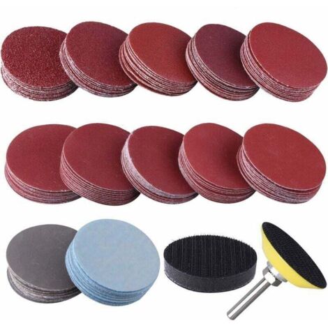 120 disques abrasifs, 50 mm, grains 60, 80, 100, 180, 240, 400, 600, 800, 1000, 1200, 2000, 3000 pour meulage, fraisage, gravure (1/4)