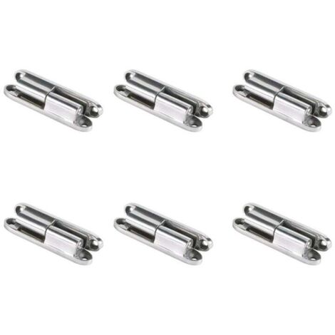 Charnière de réparation de porte d'armoire charnière 14,5 x 80 mm 6 pièces en alliage de zinc charnière à visser pour portes intérieures charnière pour fenêtres et portes (1/4)