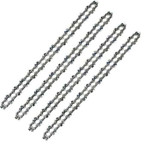 ZVD-Est-ce vraiment si utile Chaîne de tronçonneuse 52 maillons, pas 3/8" LP, taille 050" (1,3 mm) faible rebond, lot de 4 chaînes de tronçonneuse 52 entraînements, convient pour guide-chaîne de 14" ( (1/4)