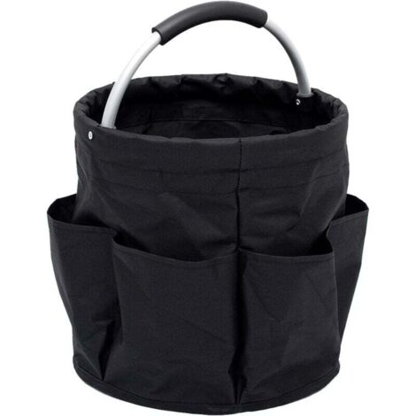Panier en tissu Oxford - sacs de jardinage imperméables - paniers de rangement ronds pour ranger les fournitures de jardinage, les outils électriques et autres outils d'entretien (1/4)