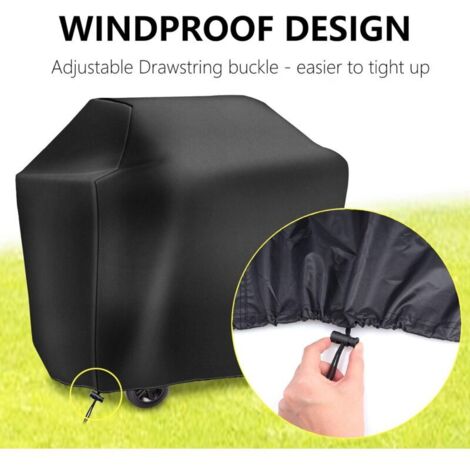 ZVD-Housse de Barbecue Imperméable, Protection BBQ Anti-UV pour Weber, Holland, 145 x 61 x 117 cm, avec Brosse (1/4)