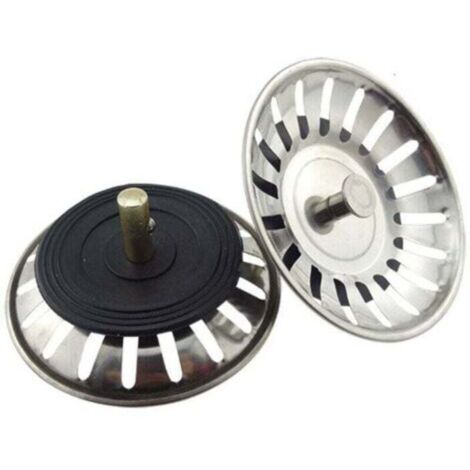 ZVD-2PCS Bonde à panier universelle 8 cm Filtre à Évier de Cuisine en Acier Inoxydable Filtre Bouchon d'Évier (1/4)