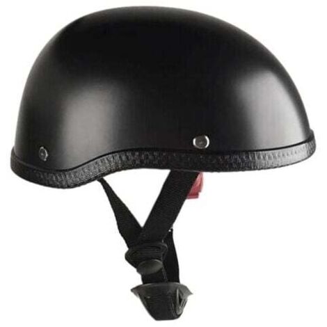 ZVD - Casque moto style rétro - ABS léger + doublure en coton lavable - Taille unique - Noir uni (1/4)