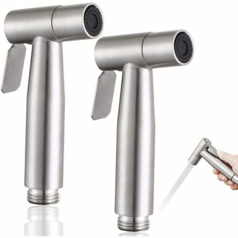 ZVD-2 pièces Pulvérisateur de bidet,Douchette wc,kit de pulvérisateur de bidet en acier inoxydable,Pulvérisateurs d'hygiène personnelle et de toilette- (1/4)