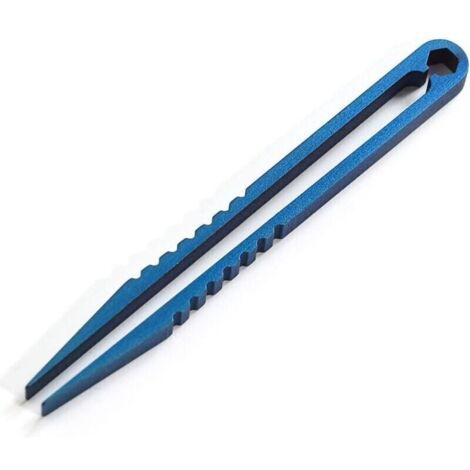 ZVD-Mini pincettes compactes légères portables, fabrication de modèles d'outils EDC. Randonnée en camping de voyage de survie en plein air (bleu). (1/4)