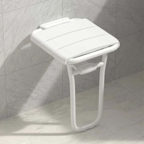 ZVD-Siège de douche mural, chaise de douche pliable, adapté aux douches intérieures, adapté aux personnes handicapées/âgées, blanc (1/4)