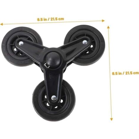 2 Roues De Remplacement Pour Chariot De Courses - Caoutchouc Noir, Installation Facile, Pour Caddie, Chariot