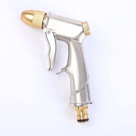 ZVD- Pistolet d'arrosage pour Tuyau d'arrosage à Haute Pression avec,Pistolet d'arrosage avec Buse en Laiton Réglable de Jet à Pulvérisation pour Le Lavage/Pelouses et du Jardin (1/4)