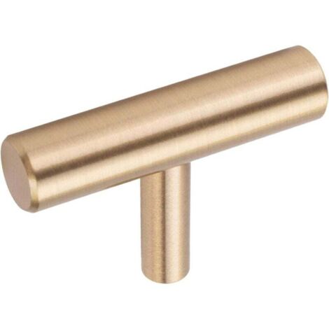 ZVD-Lot de 10 Boutons de Portes Bouton de Meuble en Laiton pour Placards, Tiroir et Armoire Or 5cm- (1/4)