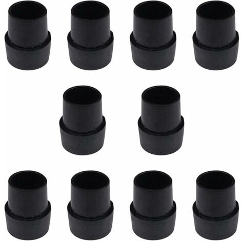 10er-Pack Trampolin-Beinspitzen, rutschfestes Gummi, einfach zu installierendes Trampolin-Zubehör, starkes Latex-Trampolin-Zubehör für 2,5 cm runde Füße, schwarz (1/4)
