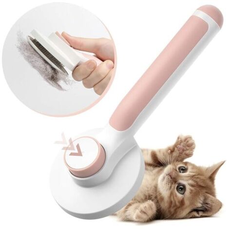 Brosse pour chien et chat, brosse autonettoyante pour poils morts pour chats et chiens à poils longs et courts (1/4)