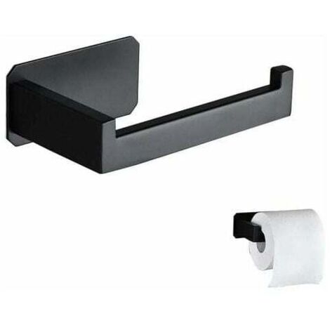 ZVD-Devidoir Papier Toilette Acier Inoxydable Derouleur Papier Toilette Mural Original Sans Percage Noir Porte Papier Toilette Adhesif 3M Pour Decoration Salle de Bain WC Accessoire Cuisine (1/4)
