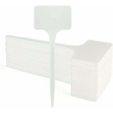 ZVD-50 Pieces 15.5CM extérieur Plante de Grandes étiquettes extérieur Plastique Jardin Potager, Blanc (1/4)