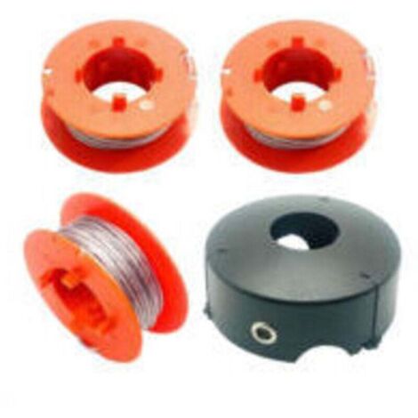 ZVD-F016800175 Bobine de Fil pour Bosch Art 23 26 30 Easytrim et Combitrim,Pro-Tap Automatique Bobine Cordon Souple,8M x 1,6mm avec Couvercle F016L71088(3 Bobine + 1 Couvercle), (1/4)