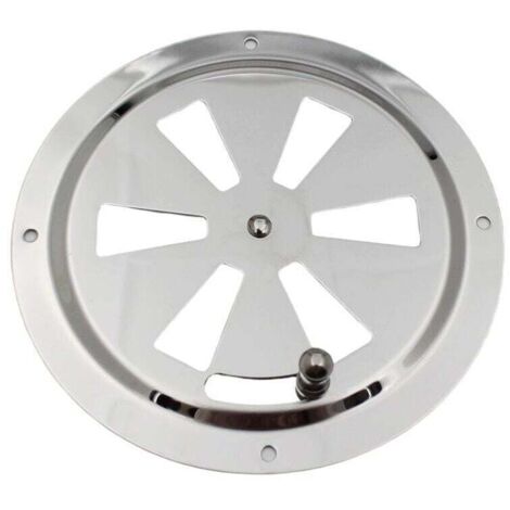 Grille de ventilation ronde, aération réglable, aération en acier inoxydable, entrée et sortie d'air, 125 mm (1/4)