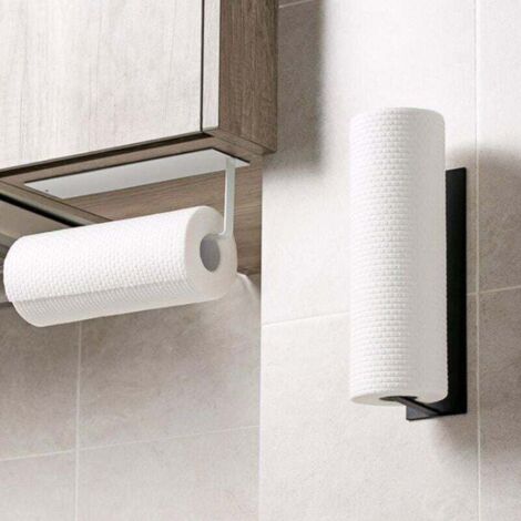 [JAMAIS UTILISÉ] Porte-essuie-tout autocollant, distributeur, porte-essuie-tout, porte-rouleau de cuisine mural pour armoire de cuisine ou salle de bain, (1/4)