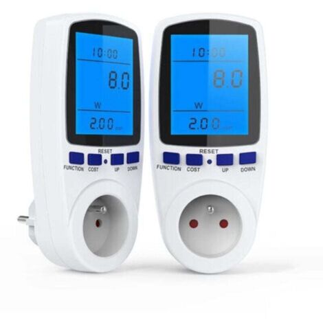 ZVD-Prise Compteur d'Énergie, Consommation d'Énergie Mètre Wattmètre avec 7 Mode, Prise Consommation Electrique pour Économie d'Energie, Surcharges de Protection, 3680W MAX (2 Packs) (1/4)