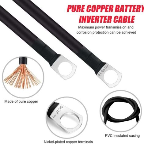 Câble De Soudage Et Batterie 8 AWG - 100 Pieds (50' Rouge + 50' Noir), Cuivre USA, Neuf