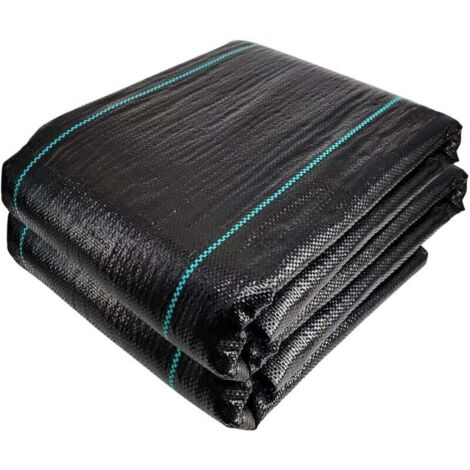 ZVD-Toile de Paillage Contre Les Mauvais Herbes 2Mx20M en Fibres de Polypropylène Tissées Anti-UV Résistant Aux Déchirures avec Haute Stabilisation Bâche de Paillage (1/4)